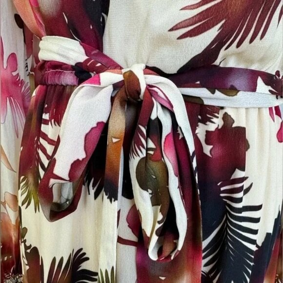 Anthropologie NWT Vineet Bahl Watercolor Hibiscus Multi Color Dress - S - Picture 9 of 13